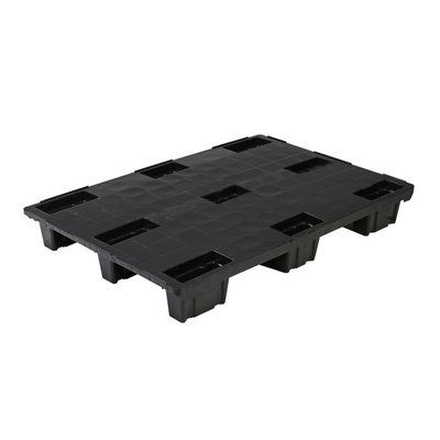 Palette en plastique 1200x1000x150mm Plateforme fermée Bord surélevé Charge de 1200kg