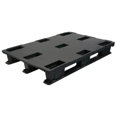 Palette en plastique - 1200x800x175mm Plateforme fermée Bord surélevé 3 patins 1200kg de charge