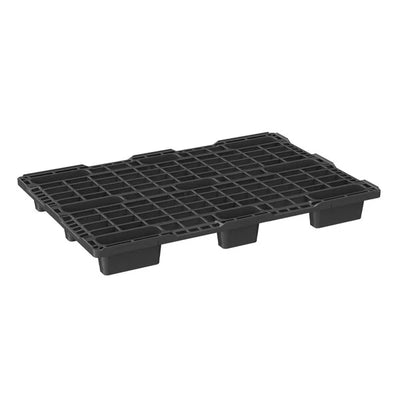 Palette en plastique – 1200x800x125mm – Empilable – Plateforme ouverte – Bord à rebord – Charge dynamique de 900kg – 4.7kg