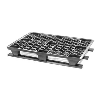 Palette en plastique 1200x800x150mm – 3 patins, plastique PO, 9,5 kg