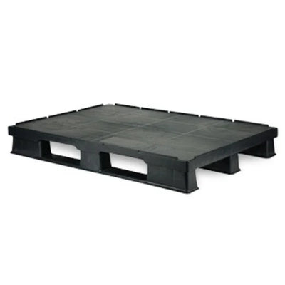 Palette en plastique 1200x800x150mm – Plateforme fermée, bord surélevé, PE recyclé