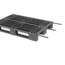 Palette en plastique renforcé – 1200x800x150mm – Plateforme ouverte avec 3 patins – Charge de rayonnage de 900kg