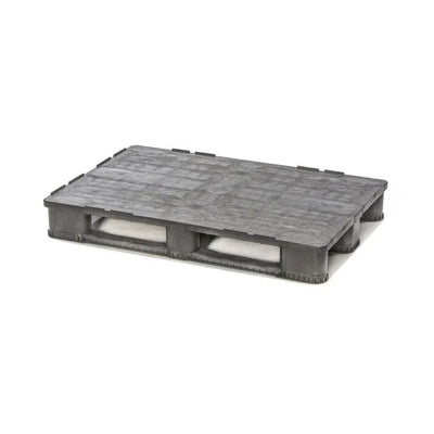 Palette en plastique robuste – 1200x800x157mm – Plateforme fermée, PP recyclé