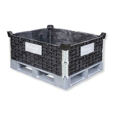 Collier de Palette en Plastique – 1000x800x200mm – Pliable avec 4 Charnières – Plastique PE Durable – Design Empilable