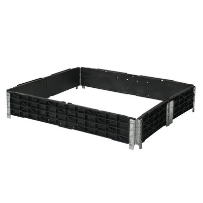 Collier de Palette en Plastique – 1200x1000x200mm – 6 Charnières – Pliable et Empilable – Plastique PE Résistant