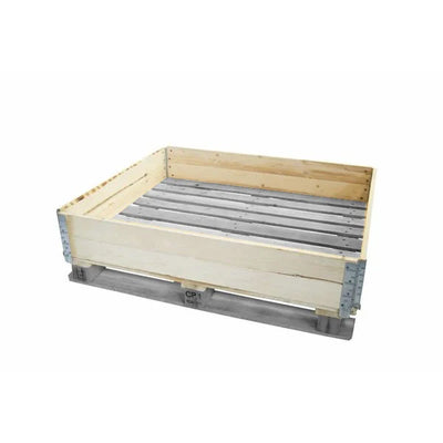 Collier de Palette en Bois – 1200x1000x200mm – Neuf – 2 Parties de Planches par Côté – Pliable avec Charnières Galvanisées – Séché au Four & Prêt pour l'Exportation