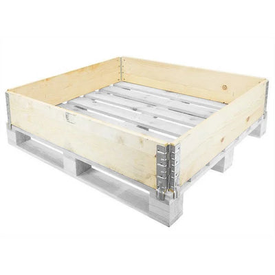 Collier de Palette en Bois – 1200x1000x200mm – Neuf – Pliable avec 4 Charnières Galvanisées – Séché au Four & Conforme à l'ISPM15 – Prêt pour l'Exportation