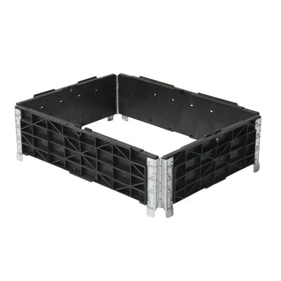 Collier de Palette en Plastique – 800x600x200mm – Pliable avec 4 Charnières – Plastique PE Durable – Design Économiseur d'Espace
