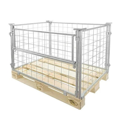 Convertisseur de Palette Métallique Galvanisé – 1200x800x800mm – Collier de Cage en Fil Pliable
