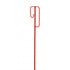 Pointed Steel Post for Barrier Tape 1200mm High Red - 14mm Diameter