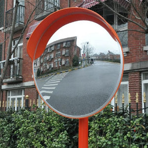 Premium Outdoor Traffic Mirror with Anti-Glare Hood – Convex Safety Mirror – Up to 30m Viewing Distance