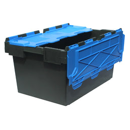 710 x 460 x 368mm Attached Lid Plastic Box (80L) – Heavy Duty PP Storage Container