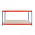Heavy Duty Rivet Workbench with Melamine Top and Full Storage Shelf