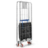 Conteneur à roulettes empilable à 2 faces 804x680x1695mm – Base pliable, capacité de 500kg