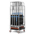 Conteneur à roulettes empilable à 2 faces 804x680x1695mm – Base pliable, capacité de 500kg