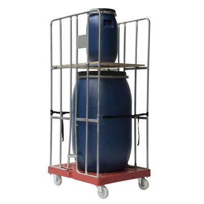 Conteneur à roulettes double face – 810x680x1680mm, galvanisé à chaud avec sangles, capacité de 500kg