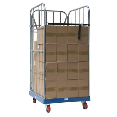 Conteneur à roulettes à 2 faces – 810x720x1620mm, Galvanisé avec base en plastique, Capacité de 500kg