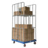 Conteneur à roulettes à 2 faces – 810x720x1680mm, galvanisé à chaud avec portes de verrouillage et sangles