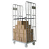 Conteneur à roulettes à 2 faces – 870x600x1690mm, galvanisé à chaud avec clôtures de maintien et base en métal