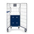 Conteneur à roulettes 3 côtés empilable Multi – 800x640x1600mm, Galvanisé à chaud, Base en plastique