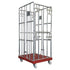 Conteneur à roulettes 4 côtés – 810x680x1680mm, Galvanisé à chaud, Clôtures de serrage, Capacité 500kg