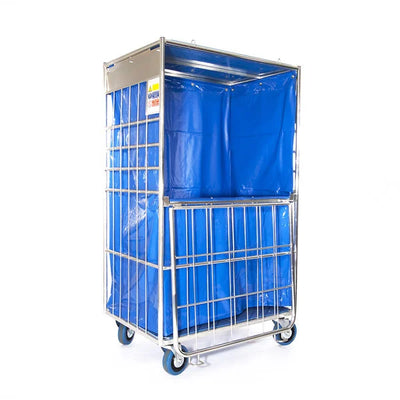 Conteneur à linge – 900x665x1660mm, entièrement fermé avec doublure en plastique, capacité de 500kg