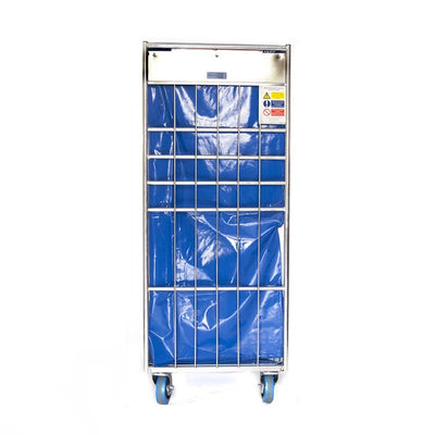 Conteneur à linge – 900x665x1660mm, entièrement fermé avec doublure en plastique, capacité de 500kg