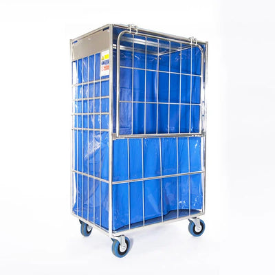Conteneur à linge – 900x665x1660mm, entièrement fermé avec doublure en plastique, capacité de 500kg