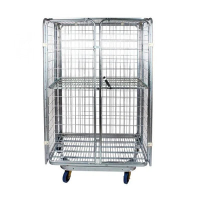 Conteneur à roulettes anti-vol – 1200x800x1800mm, cadre en A empilable avec portes verrouillables