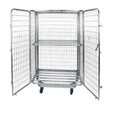 Conteneur à roulettes anti-vol – 1200x800x1800mm, cadre en A empilable avec portes verrouillables