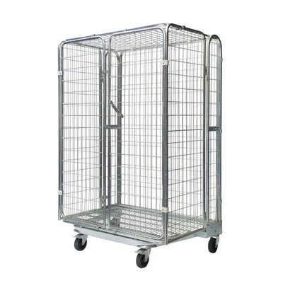 Conteneur à roulettes anti-vol – 1200x800x1800mm, cadre en A empilable avec portes verrouillables