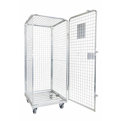 Conteneur à roulettes anti-vol – 800x710x1800mm, démontable avec base en métal et portes à enficher