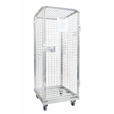 Conteneur à roulettes anti-vol – 800x710x1800mm, démontable avec base en métal et portes à enficher