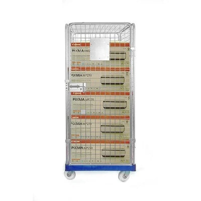 Conteneur à roulettes anti-vol – 810x720x1800mm, démontable avec base en plastique et portes à enficher