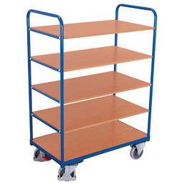 Chariot à étagères haut – 1060x600x1530mm – 5 étagères – Capacité de 250kg