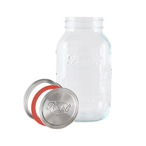 1000ml clear white flint glass Luna preserving jar with airtight lid