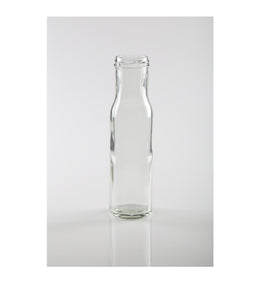 Bouteille de sauce en verre ronde de 250 ml