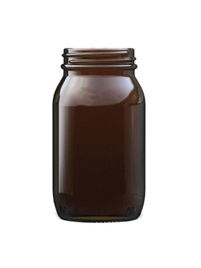Bocal en verre ambré de 175 ml pour poudre