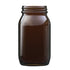 Bocal en verre ambré de 175 ml pour poudre