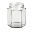 Bocal en verre hexagonal de 195 ml