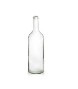 1 Litre Clear Glass Mountain Bottle