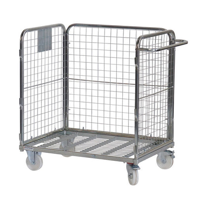Chariot de picking de marchandises compact à trois côtés