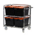 Chariot de picking de marchandises compact à trois côtés