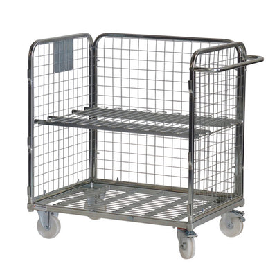 Chariot de picking de marchandises compact à trois côtés