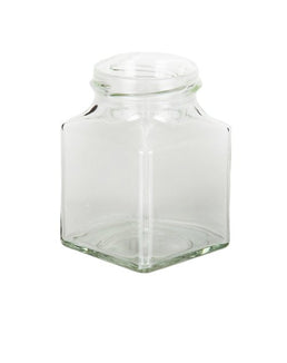 Pot en verre carré de 200 ml
