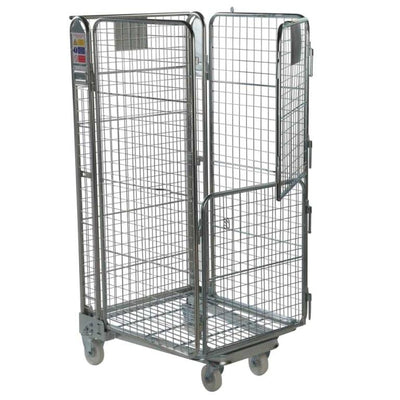 Chariot à roulettes à quatre côtés avec porte divisée