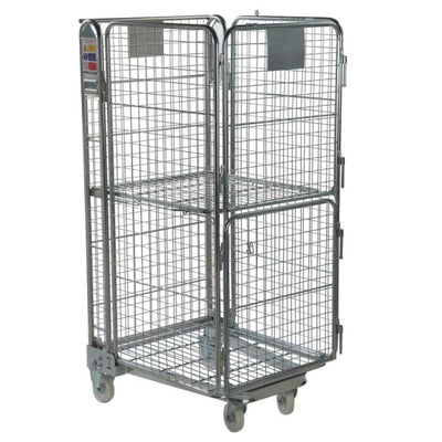 Chariot à roulettes à quatre côtés avec porte divisée