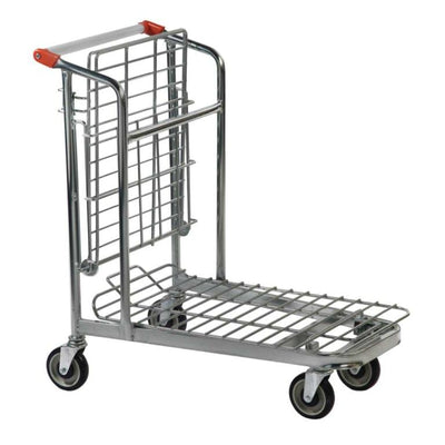 Chariot de stock empilable avec étagère pliable