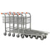 Chariot de stockage empilable avec panier fixe