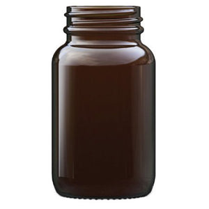 Pot en verre ambré de 100 ml pour poudre
